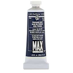 Grumbacher Max Artists' Water Miscible Oil Color - Prussian Blue, 37 ml tube