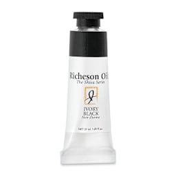 Shiva Signature Artist Oil Color - Ivory Black, 1.25 oz Tube