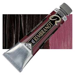 Rembrandt Artists' Oil Color - Burnt Carmine, 40 ml tube and swatch