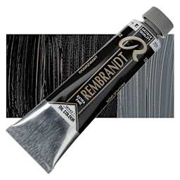 Rembrandt Artists' Oil Color - Ivory Black, 40 ml tube and swatch