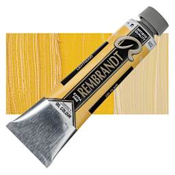 Rembrandt Artists' Oil Color - Light Gold, 40 ml tube and swatch