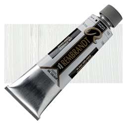 Rembrandt Artists' Oil Color - Mixing White, 150 ml tube and swatch