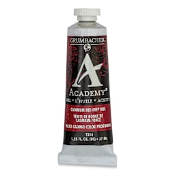 Grumbacher Academy Oil Color - Cadmium Red Deep Hue, 37 ml tube