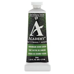 Grumbacher Academy Oil Color - Chromium Oxide Green, 37 ml tube