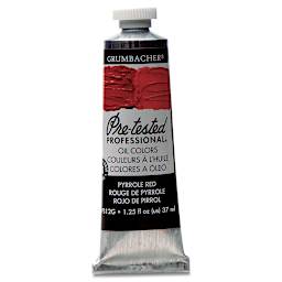 Grumbacher Pre-Tested Artists' Oil Color - Pyrrole Red, 1.25 oz tube