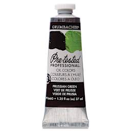 Grumbacher Pre-Tested Artists' Oil Color - Prussian Green, 1.25 oz tube