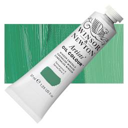 Winsor & Newton Artists' Oil Color - Winsor Emerald, 37 ml tube and swatch
