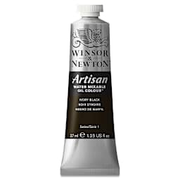 Winsor & Newton Artisan Water Mixable Oil Paint - Ivory Black, 37 ml tube