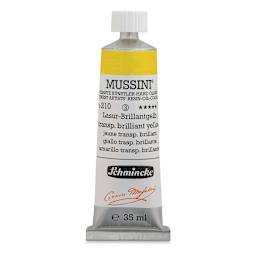 Schmincke Mussini Oil Color - Transparent Brilliant Yellow, 35 ml tube (Front of tube)