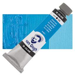 Van Gogh Oil Paint - Severes Blue, 40 ml tube and swatch