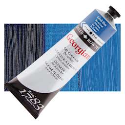 Daler-Rowney Georgian Oil Color - Cobalt Blue, 225 ml tube and swatch