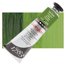 Daler-Rowney Georgian Oil Color - Sap Green, 38 ml tube and swatch