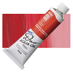 Holbein Duo Aqua Water Soluble Oil - Rose Dore, 40 ml tube and swatch
