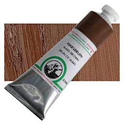 Old Holland Classic Oil Color - Mars Brown, 40 ml tube and swatch