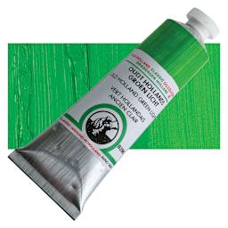 Old Holland Classic Oil Color - Old Holland Green Light, 40 ml tube and swatch