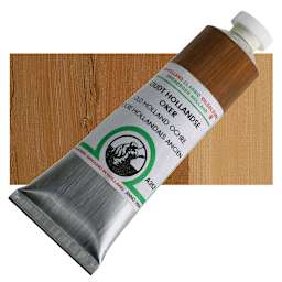 Old Holland Classic Oil Color - Old Holland Ochre, 40 ml tube and swatch