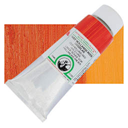 Old Holland Classic Oil Color - Old Holland Red Gold Lake, 125 ml tube and swatch