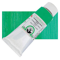 Old Holland Classic Oil Color - Permanent Green Light, 125 ml tube and swatch