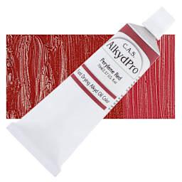 CAS AlkydPro Fast-Drying Alkyd Oil Color - Perylene Red, 70 ml tube and swatch