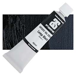 Art Spectrum Artists' Oil Paint - Lamp Black, 40 ml tube and swatch