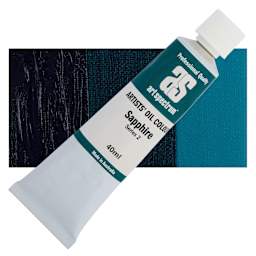 Art Spectrum Artists' Oil Paint - Sapphire, 40 ml tube and swatch