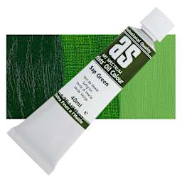 Art Spectrum Artists' Oil Paint - Sap Green, 40 ml tube and swatch