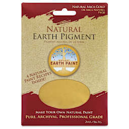 Natural Earth Paint Earth & Mineral Pigment - Gold Mica, 3 oz