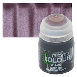 Citadel Shade Acrylic Paint - Targor Rageshade, 18 ml bottle and swatch