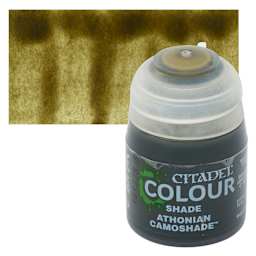 Citadel Shade Acrylic Paint - Athonian Camoshade, 18 ml bottle and swatch