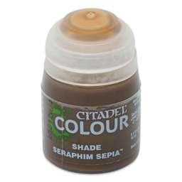 Citadel Shade Acrylic Paint - Seraphim Sepia, 18 ml, bottle, front