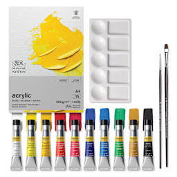 Winsor & Newton Galeria Acrylic Paint - Set of 14, Essential Colors