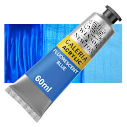 Winsor & Newton Galeria Flow Acrylics - Fluorescent Blue, 60 ml Tube