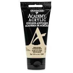 Grumbacher Academy Acrylic - Unbleached Titanium White, 75 ml tube