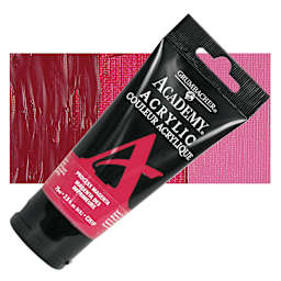 Grumbacher Academy Acrylic - Process Magenta, 75 ml tube and swatch