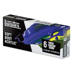 Liquitex Professional Soft Body Acrylics - Set of 6, Mixing Colors, 22 ml, packaging