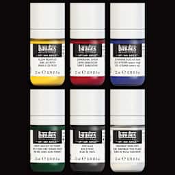 Liquitex Professional Soft Body Acrylics - Set of 6, Mixing Colors, 22 ml, contents
