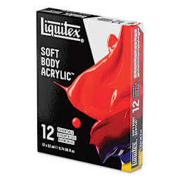 Liquitex Professional Soft Body Acrylics - Set of 12, Essential Colors, 22 ml, packaging