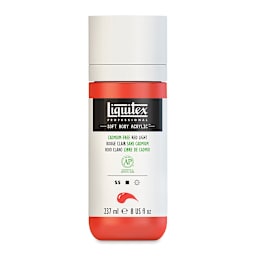 Liquitex Soft Body Artist Acrylics - Cadmium-Free Red Light, 237 ml