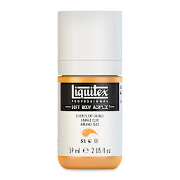 Liquitex Soft Body Artist Acrylics - Fluorescent Orange, 59 ml bottle