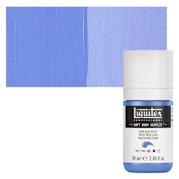 Liquitex Soft Body Artist Acrylic - Light Blue Violet, 59 ml bottle and swatch