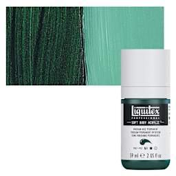 Liquitex Soft Body Artist Acrylic - Viridian Hue Permanent, 2 oz bottle and swatch