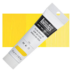 Liquitex Heavy Body Artist Acrylic - Yellow Medium Azo, 2 oz tube and swatch