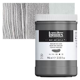 Liquitex Heavy Body Artist Acrylic - Iridescent Rich Silver, 32 oz Jar and swatch