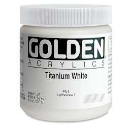 Golden Heavy Body Artist Acrylics - Titanium White, 8 oz Jar