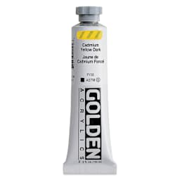 Golden Heavy Body Artist Acrylics - Cadmium Yellow Dark, 2 oz Tube