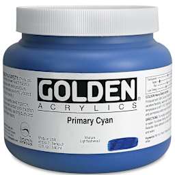 Golden Heavy Body Artist Acrylics - Primary Cyan, 32 oz Jar