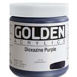 Golden Heavy Body Artist Acrylics - Dioxazine Purple, 8 oz Jar