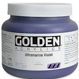 Golden Heavy Body Artist Acrylics - Ultramarine Violet, 32 oz jar
