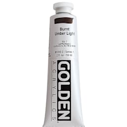 Golden Heavy Body Artist Acrylics - Burnt Umber Light, 2 oz Tube