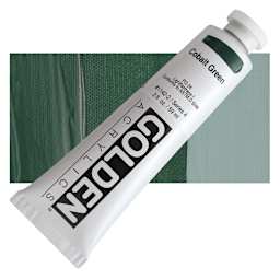 Golden Heavy Body Artist Acrylic - Cobalt Green, 2 oz Tube and swatch